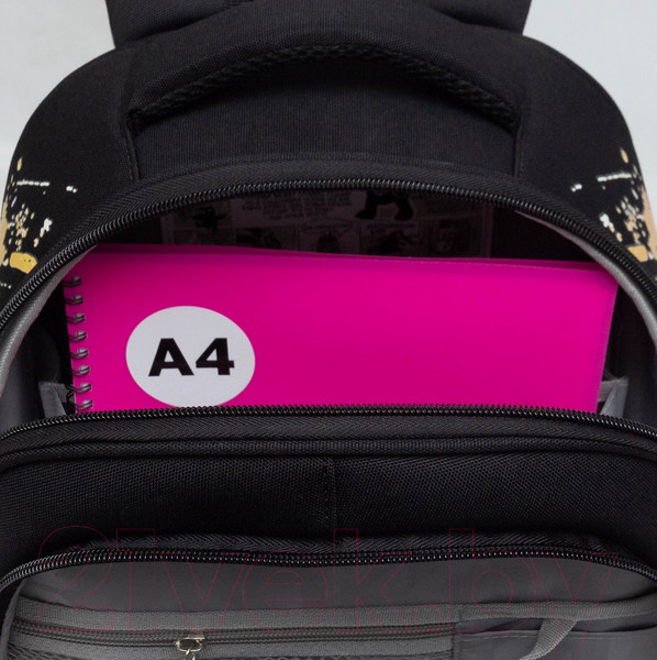 Изображение товара Школьный рюкзак Grizzly RAz-486-9 (черный)