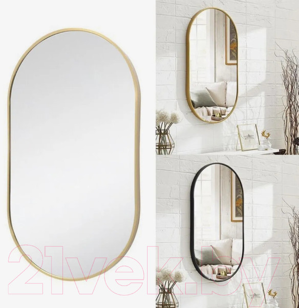 Изображение товара Зеркало A+T Home Decor Callisto 90x40см / 59901 (золотой)