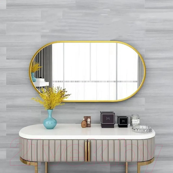 Изображение товара Зеркало A+T Home Decor Callisto 90x40см / 59901 (золотой)