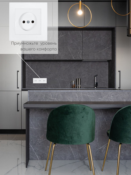 Изображение товара Розетка El-Bi Zena-Vega / 609-016200-215 (матовый белый)