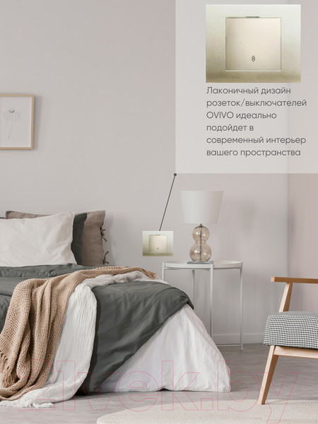 Изображение товара Выключатель Ovivo 600-000213-209 (антрацит)