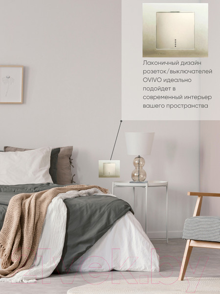 Изображение товара Выключатель Ovivo 600-000213-201 (антрацит)