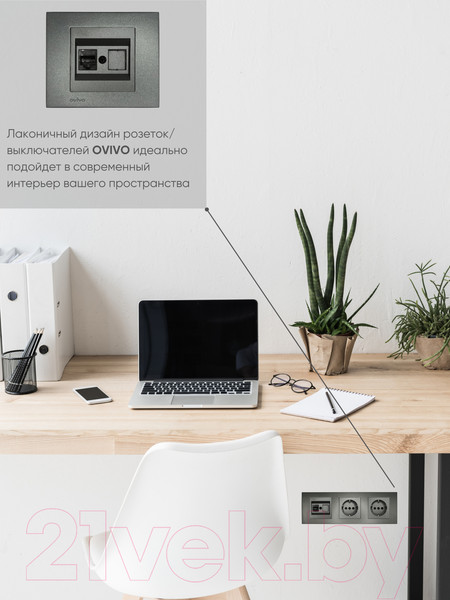 Изображение товара Розетка Ovivo 600-000311-229 (дымчатый)