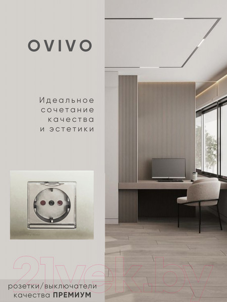 Изображение товара Розетка Ovivo 600-000313-243 (антрацит)