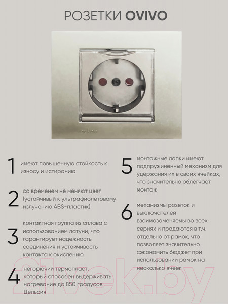 Изображение товара Розетка Ovivo 600-000313-243 (антрацит)