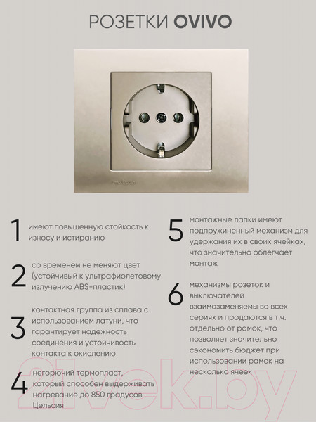 Изображение товара Розетка Ovivo 600-000313-217 (антрацит)