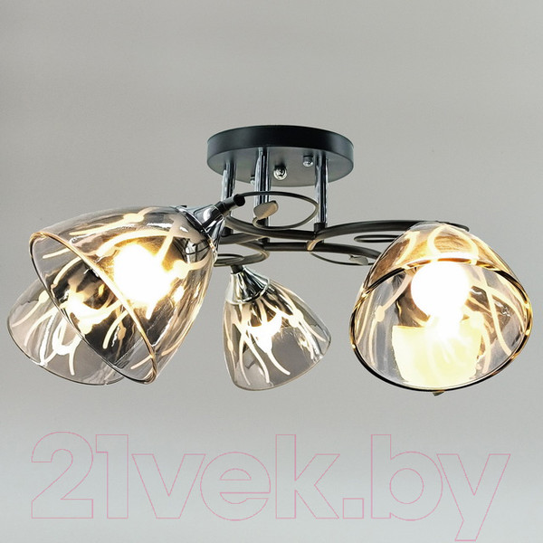 Изображение товара Люстра Aitin-Pro НПБ 02-5x60-101 / 10133/5 (хром/черный)