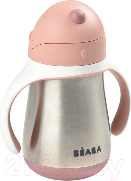 Изображение товара Поильник Beaba Tasse Paille Inox Термос 913482 (250мл, Pink)