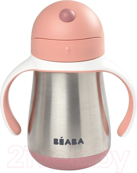 Изображение товара Поильник Beaba Tasse Paille Inox Термос 913482 (250мл, Pink)