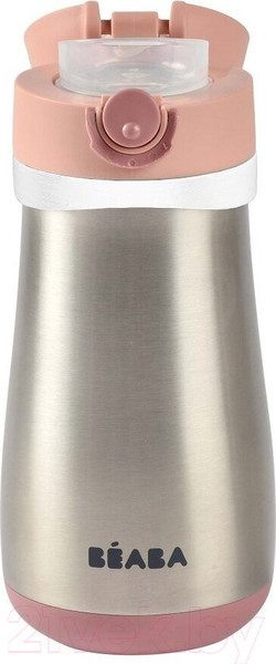Изображение товара Поильник Beaba Gourde Inox + Anse Термос 913522 (350мл, Pink)