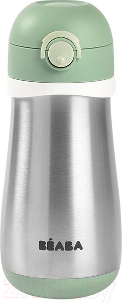 Изображение товара Поильник Beaba Gourde Inox + Anse Термос 913539 (350мл, Sauge)