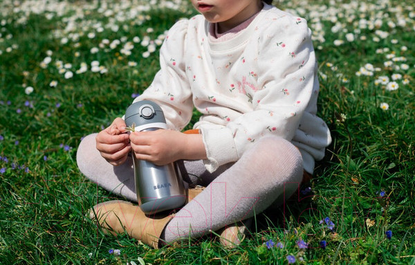 Изображение товара Поильник Beaba Gourde Inox + Anse Термос 913540 (350мл, Grey)