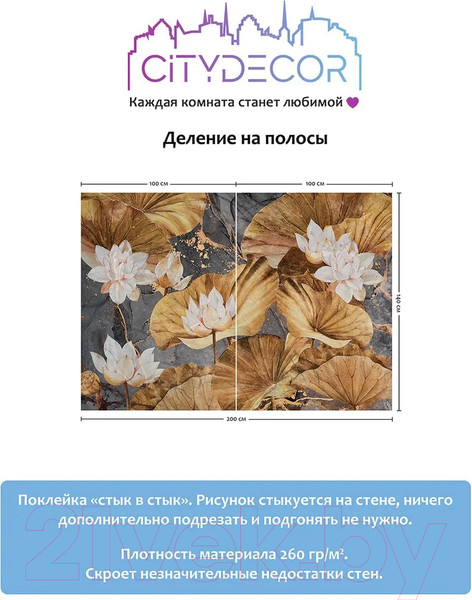 Изображение товара Фотообои листовые Citydecor Blossom 20 (200x140см)