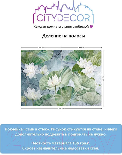 Изображение товара Фотообои листовые Citydecor Blossom 26 (200x140см)
