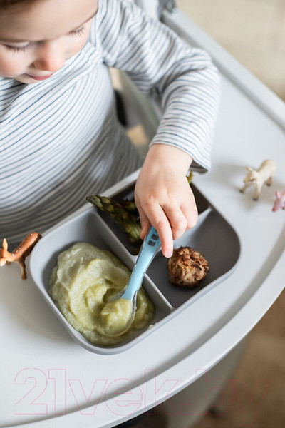 Изображение товара Набор посуды для кормления Beaba Ass Comp Sili + Cuil 2 Age Grey / 913508