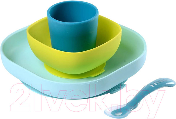 Изображение товара Набор посуды для кормления Beaba Silicone Meal Set / 913428