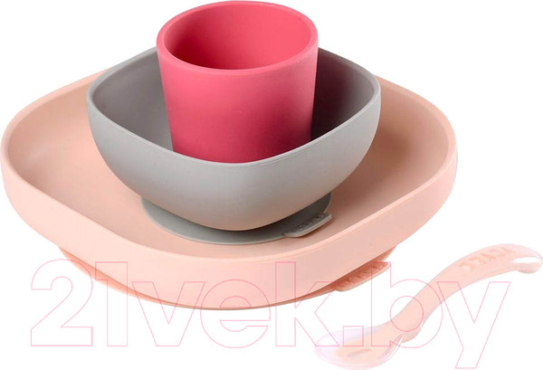 Изображение товара Набор посуды для кормления Beaba Silicone Meal Set / 913429