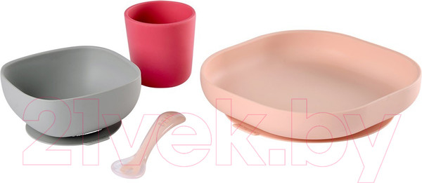 Изображение товара Набор посуды для кормления Beaba Silicone Meal Set / 913429