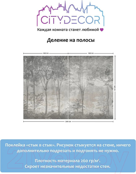 Изображение товара Фотообои листовые Citydecor Dark Side 34 (200x140см)