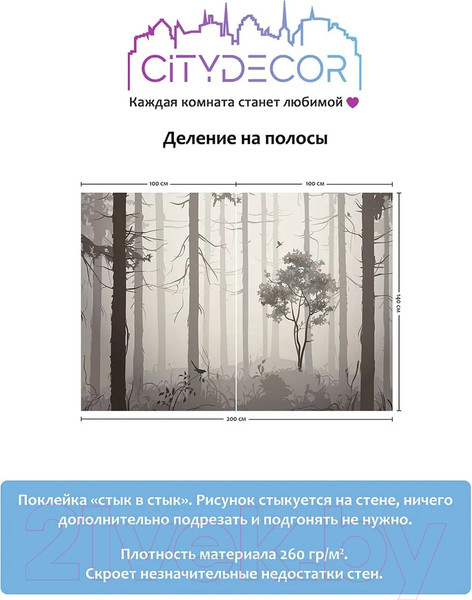 Изображение товара Фотообои листовые Citydecor Dark Side 35 (200x140см)