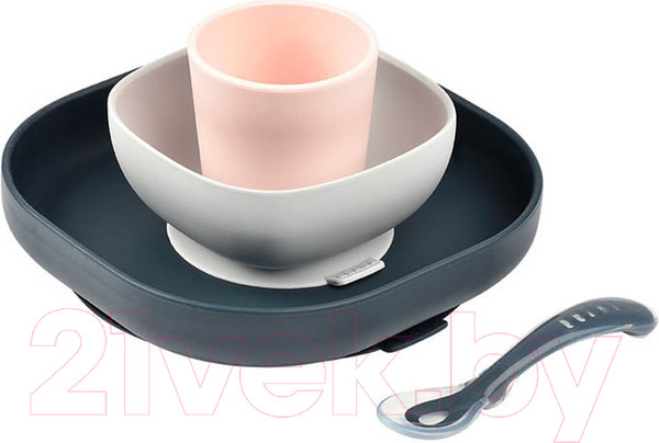 Изображение товара Набор посуды для кормления Beaba Coffret Repas Silicone Night Blue / 913506