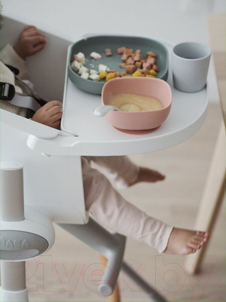 Изображение товара Набор посуды для кормления Beaba Coffret Repas Silicone Eucalyptus / 913507