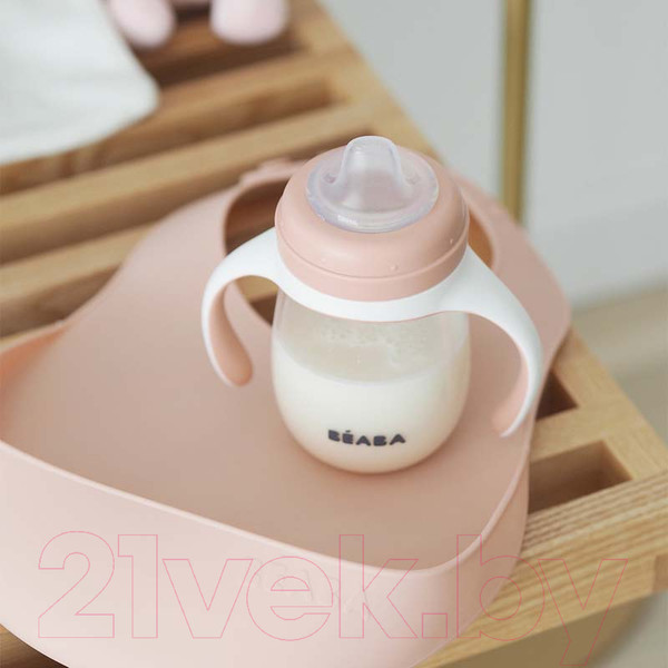 Изображение товара Нагрудник детский Beaba Bavoir Silicone Old Pink 913491
