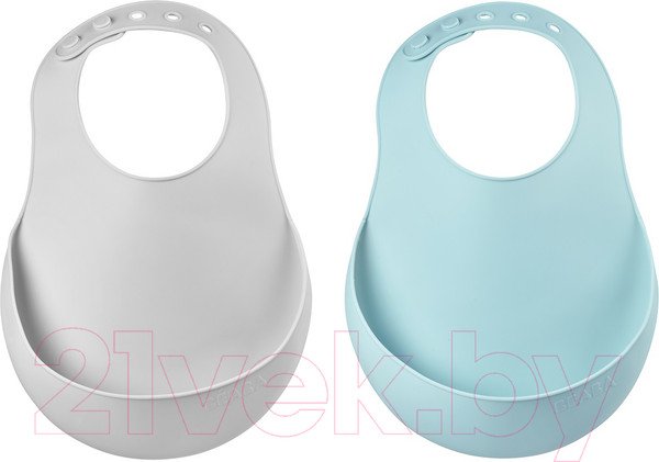 Изображение товара Набор нагрудников детских Beaba Lot De 2 Bavoirs Silicone Green 913509