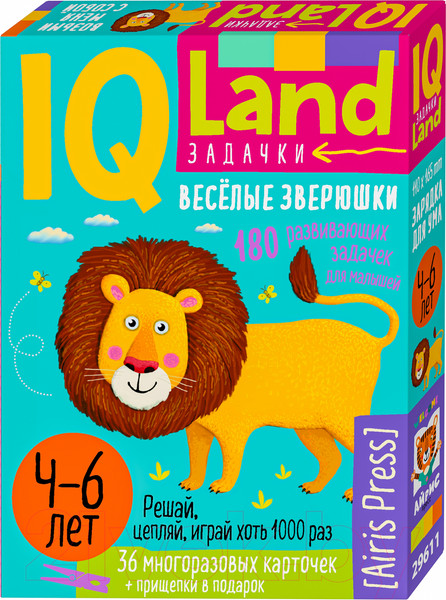 Изображение товара Развивающие карточки Айрис-пресс IQ Веселые зверушки / 9785811284184
