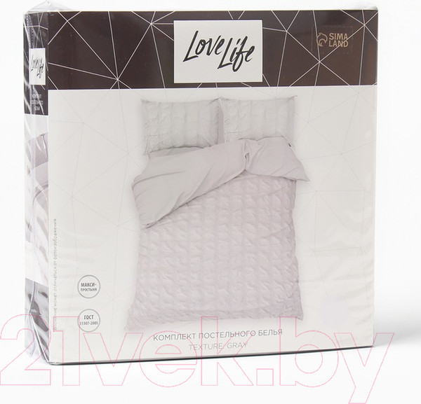 Изображение товара Комплект постельного белья Love Life Texture 1.5сп / 10323174 (серый)