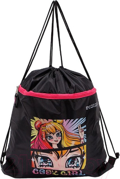 Изображение товара Мешок для обуви Ecotope Kids Anime / 057-M588-22-BCL (черный)