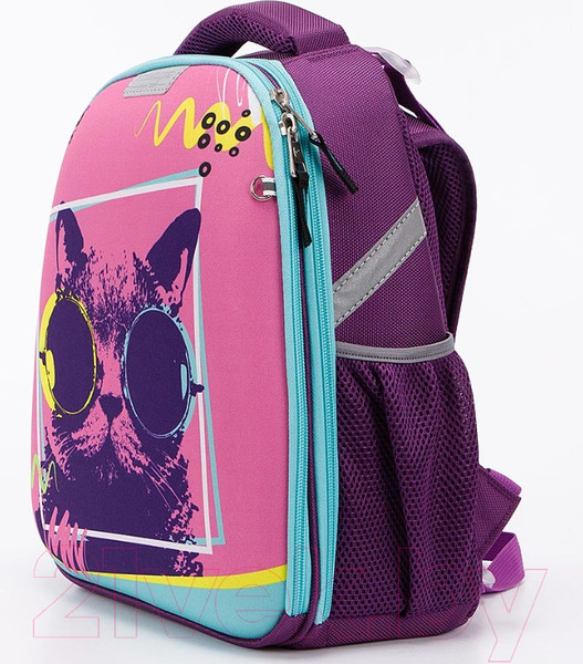 Изображение товара Школьный рюкзак Ecotope Kids Кот / 057-540-161-CLR (фиолетовый)