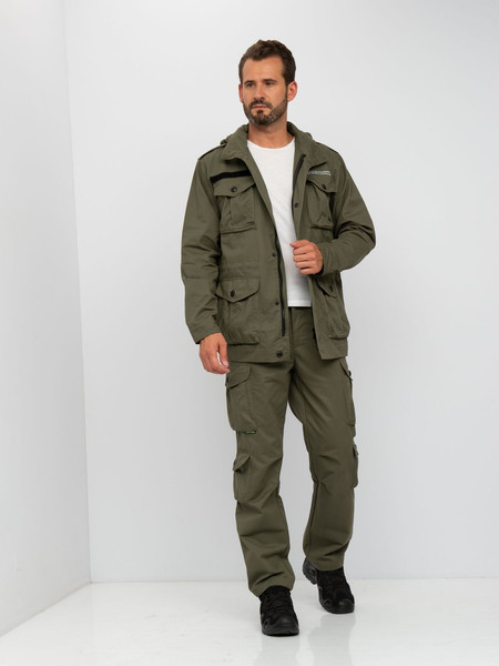 Изображение товара Костюм для охоты и рыбалки Huntsman Крафт Хаки Cotton (р. 56-58/182)