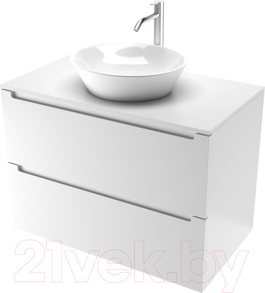 Изображение товара Тумба под умывальник ЗОВ Дион 60 / D60LWP0M9003MKV5-LDSPW (белый матовый)