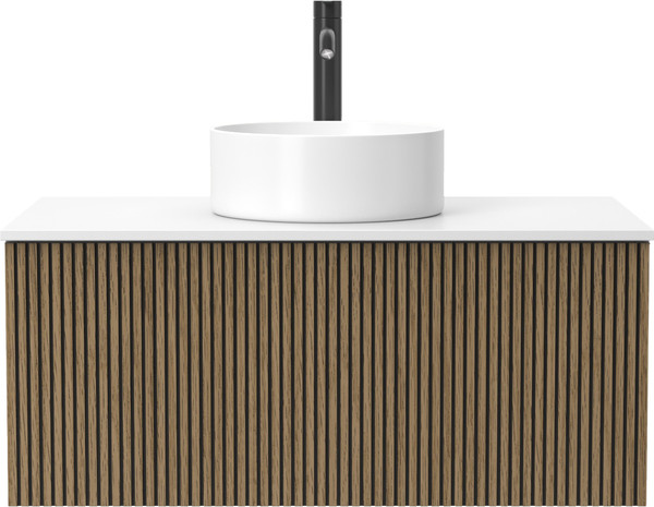 Изображение товара Тумба под умывальник ЗОВ Кито 70 / K70LW0MRMC-LDSPW (белый/тростник)