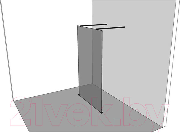Изображение товара Душевая стенка Allen Brau Infinity 2 3.21045.BBA / 323837 (черный браш)