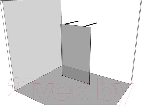 Изображение товара Душевая стенка Allen Brau Infinity 2 3.21045.BBA / 323837 (черный браш)