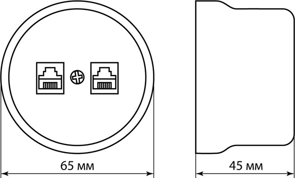Изображение товара Розетка TDM Болонь SQ1820-0251 (черный)