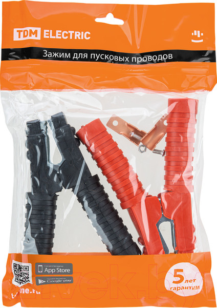 Изображение товара Зажимы типа «крокодил» TDM SQ0541-0501 (2шт, черный/красный)
