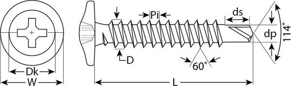 Изображение товара Саморез Зубр ПШМ-С со сверлом для лист. металла 19х4.2мм / 4-300211-42-019 (450шт)