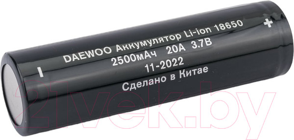 Изображение товара Аккумулятор Daewoo 18650 2500мАч 20А (5043411)