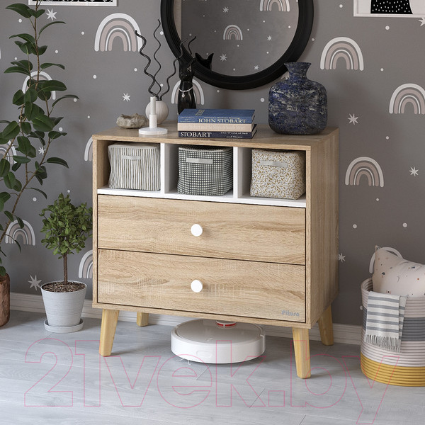 Изображение товара Комод пеленальный Pituso Kids Luxor ЛДСП (дуб сонома/белый)