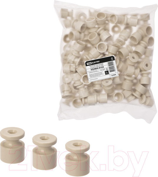 Изображение товара Декоративный изолятор TDM SQ2804-0103 (100шт, слоновая кость)