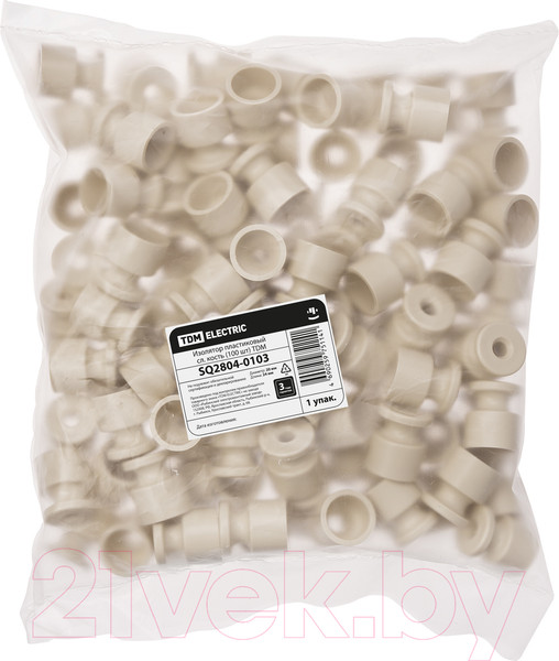 Изображение товара Декоративный изолятор TDM SQ2804-0103 (100шт, слоновая кость)