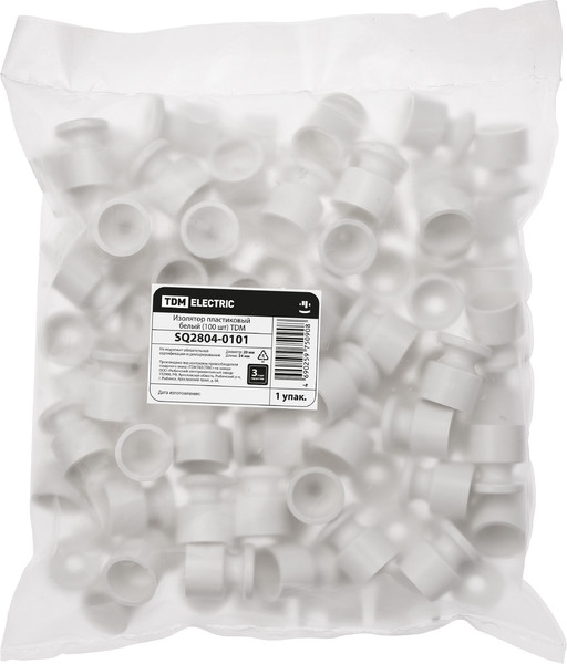 Изображение товара Декоративный изолятор TDM SQ2804-0101 (100шт, белый)