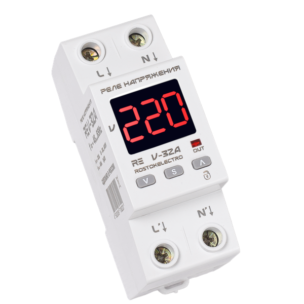 Изображение товара Реле напряжения Rostok Elektro V-32А RE (46-220)