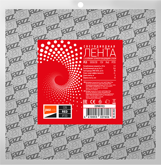 Изображение товара Светодиодная лента JAZZway PLS 5050/30-12V Red / 327606