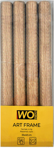 Изображение товара Набор плейсматов Wo Home Art Frame 33x48 / WO1042 (4шт,шампань)