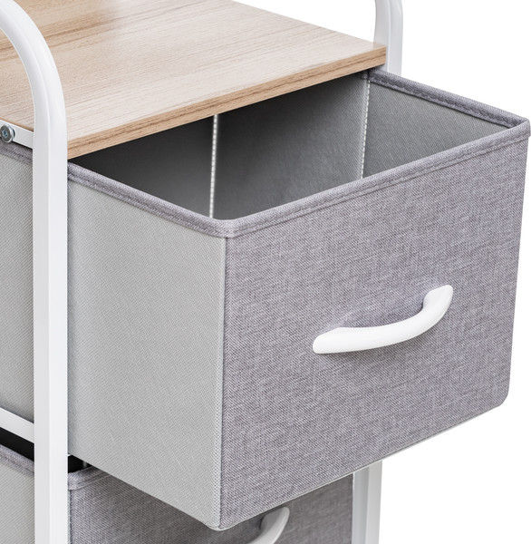 Изображение товара Комод Импэкс Ноа 4 ящика (белый/светло-серый)