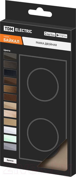 Изображение товара Рамка для выключателей и розеток TDM Байкал / SQ1819-0403 (бронза)